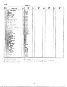 Cabinet Page 2 Diagram and Parts List for 49647C  Frigidaire Freezer