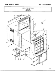 Air Conditioner Diagram and Parts List for 5057A  Frigidaire Air Conditioner