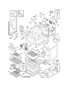Body Diagram and Parts List for CPEF3081MFD  Frigidaire Range