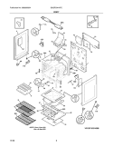 BODY Diagram and Parts List for BGGF3041KFC  Frigidaire Range