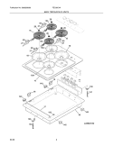 MAINTOP Diagram and Parts List for FEC30C4AQ1  Frigidaire Cooktop