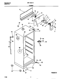 CABINET Diagram and Parts List for MRT18BSCW2  Frigidaire Refrigerator