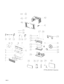 Recommended Spare Parts Diagram and Parts List for FFRL0633Q12  Frigidaire Air Conditioner
