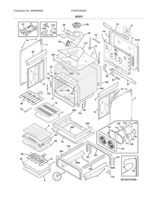 Body Diagram and Parts List for EI30EF45QSC  Electrolux Range