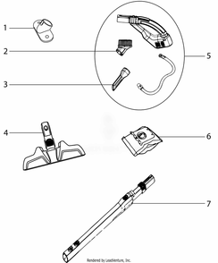Accessories Diagram and Parts List for EL4335A  Electrolux Canister Vacuum