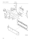BACKGUARD Diagram and Parts List for FEFL79DQK  Frigidaire Range