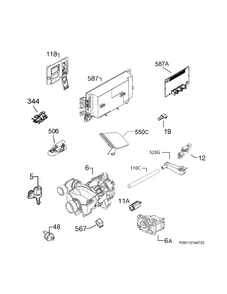 Electrical Parts Diagram and Parts List for FPID2495QF1B  Frigidaire Dishwasher