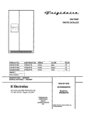 COVER Diagram and Parts List for FRS26HF7BB0  Frigidaire Refrigerator