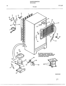 Electrical Equipment Page 13 Diagram and Parts List for 95-2162  Frigidaire Refrigerator