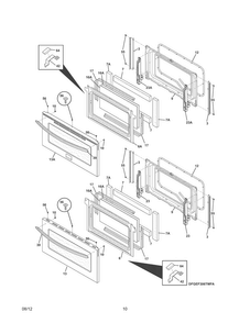 Doors Diagram and Parts List for FGEF306TMFD  Frigidaire Range