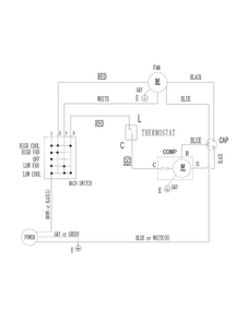 Wiring Diagram Diagram and Parts List for 25387050416  Kenmore Air Conditioner