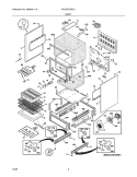 BODY Diagram and Parts List for PGLEF375ES1  Frigidaire Wall Oven