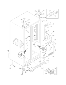 Cabinet Diagram and Parts List for FPHC2399PF5  Frigidaire Refrigerator