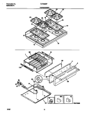 TOP / DRAWER Diagram and Parts List for TGF365BFDA  Tappan Range