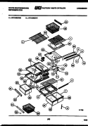 SHELVES AND SUPPORTS Diagram and Parts List for RT215MCW0  Frigidaire Refrigerator