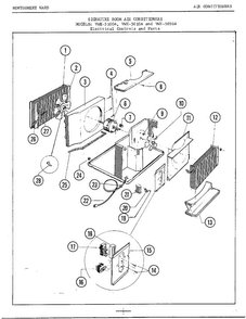 Electrical Controls Diagram and Parts List for 5100A  Frigidaire Air Conditioner