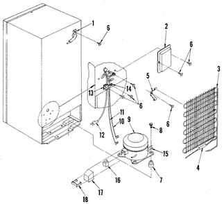 Unit Parts Diagram and Parts List for 5648600010  Kenmore Refrigerator
