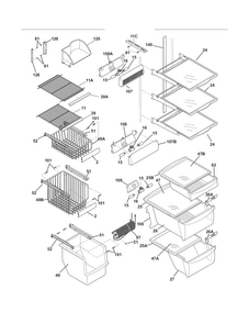 Shelves Diagram and Parts List for FPUS2698LF2  Frigidaire Refrigerator