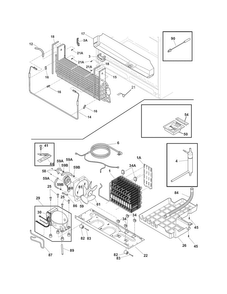 Cooling System Diagram and Parts List for FGHB2846LF3  Frigidaire Refrigerator