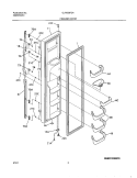 FREEZER DOOR Diagram and Parts List for GLRS267ZAB1  Frigidaire Refrigerator