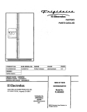 COVER Diagram and Parts List for PLHS269ZCB0  Frigidaire Refrigerator