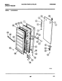 DOOR Diagram and Parts List for UL2030ECW2  Electrolux Freezer