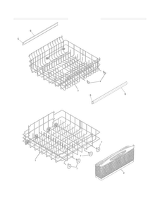 Racks Diagram and Parts List for FFBD2408NQ0A  Frigidaire Dishwasher