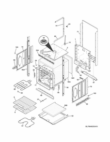 Lower Oven Diagram and Parts List for 79040252410  Kenmore Wall Oven