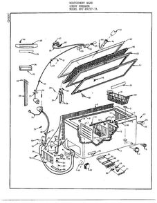 Cabinet Diagram and Parts List for 89257-7A  Frigidaire Freezer