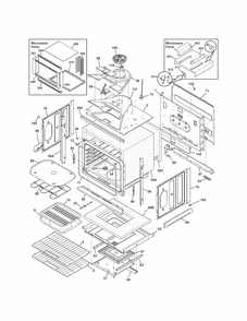Lower Oven Diagram and Parts List for 79049613312  Kenmore Microwave