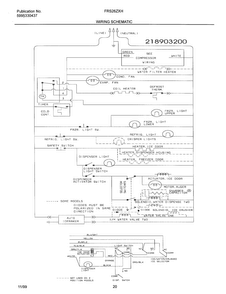 Wiring Diagram Diagram and Parts List for OEMF3-FRS26ZXHD1  Frigidaire Refrigerator