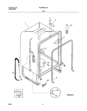 TUB Diagram and Parts List for PLD2560LCC0  Frigidaire Dishwasher