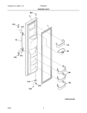 FREEZER DOOR Diagram and Parts List for FRS23W3AWC  Frigidaire Refrigerator
