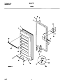 DOOR Diagram and Parts List for MFU20F7FW1  Frigidaire Freezer