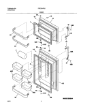 DOOR Diagram and Parts List for FRT21H7ASK1  Frigidaire Refrigerator