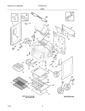 BODY Diagram and Parts List for CFGF3053LSD  Frigidaire Range