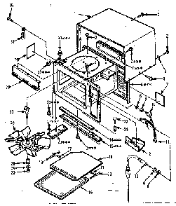 Cabinet Parts Diagram and Parts List for 5648788610  Kenmore Microwave