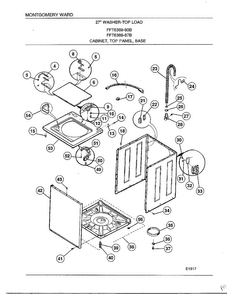 Cabinet/top Panel/base Diagram and Parts List for 6389-80B  Frigidaire Washer