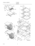 SHELVES Diagram and Parts List for FSC23BBDSB2  Frigidaire Refrigerator