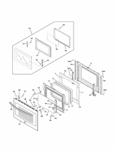 Doors Diagram and Parts List for 79049613312  Kenmore Microwave