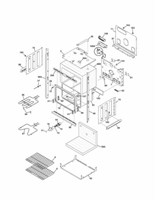Lower Oven Diagram and Parts List for 79047732401  Kenmore Wall Oven