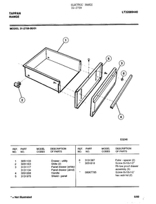 Electric Range Page 4 Diagram and Parts List for 31-2759  Tappan Range