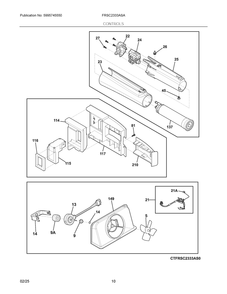 Controls Diagram and Parts List for FRSC2333ASA  Frigidaire Refrigerator