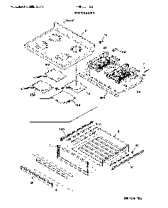 Top/drawer Diagram and Parts List for FFIF3054TSE  Frigidaire Range