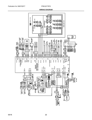 Wiring Diagram Diagram and Parts List for FPBC2277RFD  Frigidaire Refrigerator
