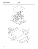 TOP / DRAWER Diagram and Parts List for GLES388DQB  Frigidaire Range