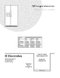 COVER Diagram and Parts List for FRS23KF6EMC  Frigidaire Refrigerator