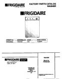 COVER Diagram and Parts List for FWX645GES0  Frigidaire Washer