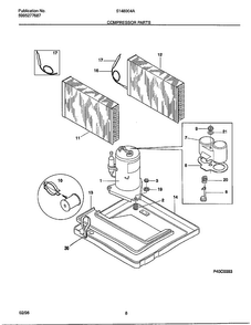 Compressor Parts Diagram and Parts List for 5148004A  Frigidaire Air Conditioner