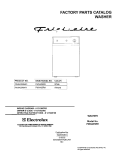 COVER Diagram and Parts List for FWX435RHS1  Frigidaire Washer
